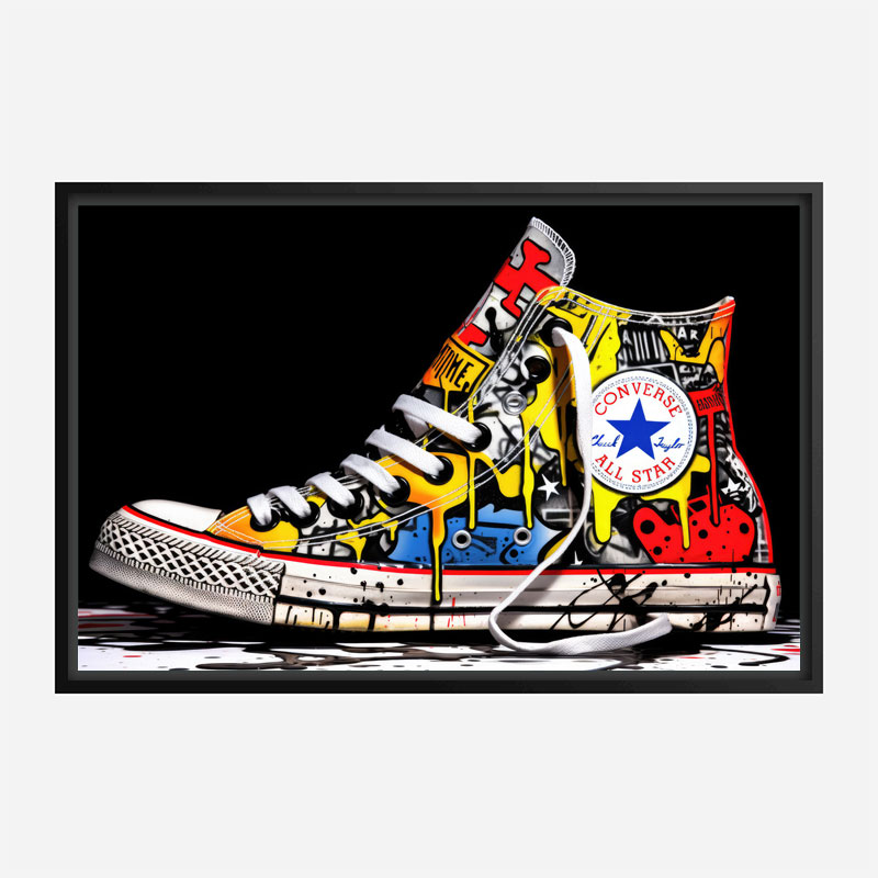 Converse Classics Sneakers Graffiti Style Wall Art